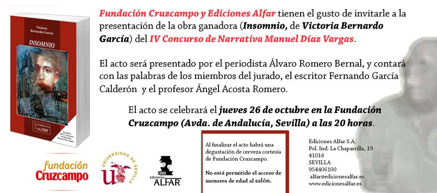 PRESENTACIÓN DE “INSOMNIO” DE VICTORIA BERNARDO GARCÍA