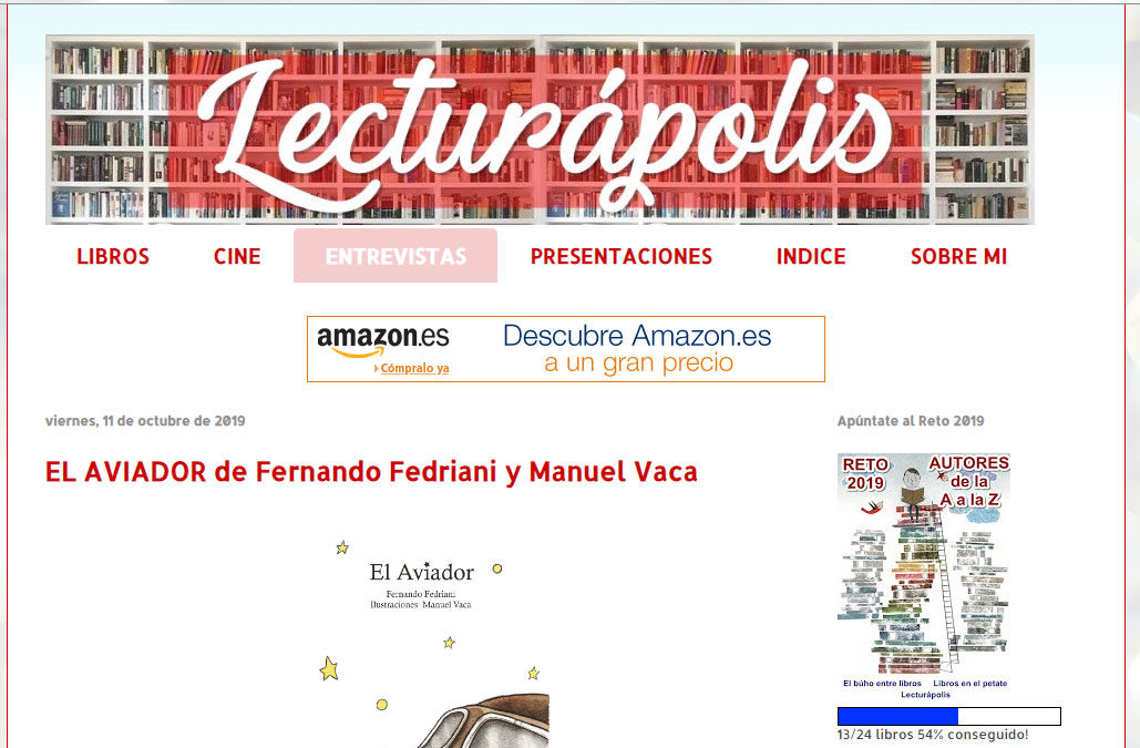 El Aviador reseña en el blog @lecturapolis