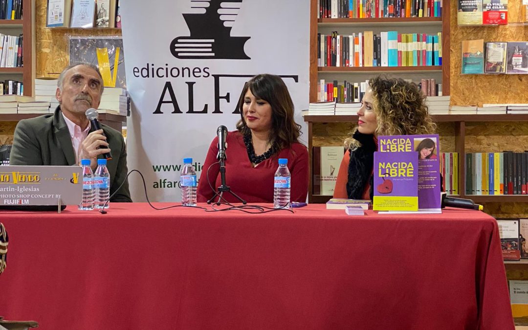 Nacida Libre de Minerva Piquero en La Tarde aquí y ahora con Juan Ymedio y después presentando en Librería Verbo