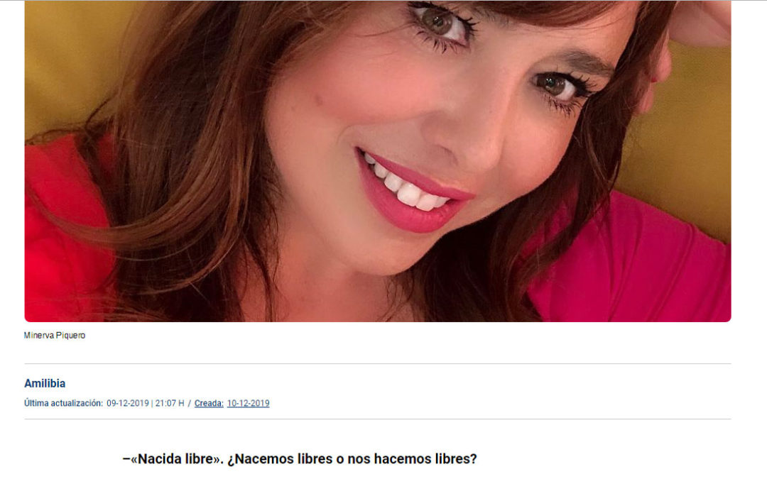 Nacida Libre de Minerva Piquero entrevistada en La Razón