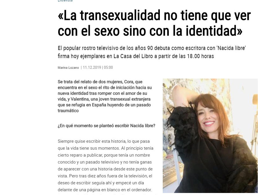 Nacida Libre de Minerva Piquero entrevistada en La Opinión de Málaga