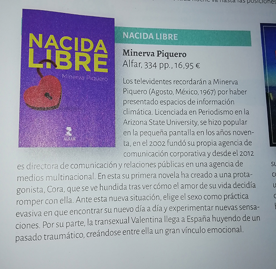 Nacida Libre de Minerva Piquero reseñada en Qué Leer