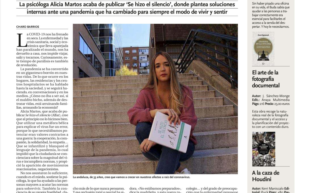 Se hizo el silencio de Alicia Martos entrevistada en los diarios del grupo Promecal