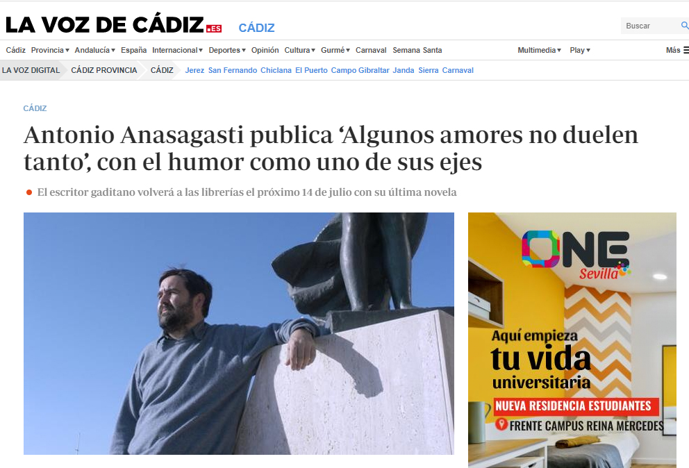 Algunos amores no duelen tanto. La Voz de Cádiz.