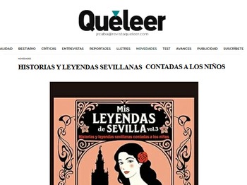 'Mis Leyendas de Sevilla III' llega a la revista nacional QUÉ LEER